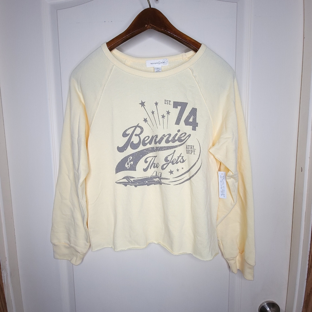 Treasure & Bond Sweatshirt Girl's Junior XL 14/16 Yellow Long Sleeve